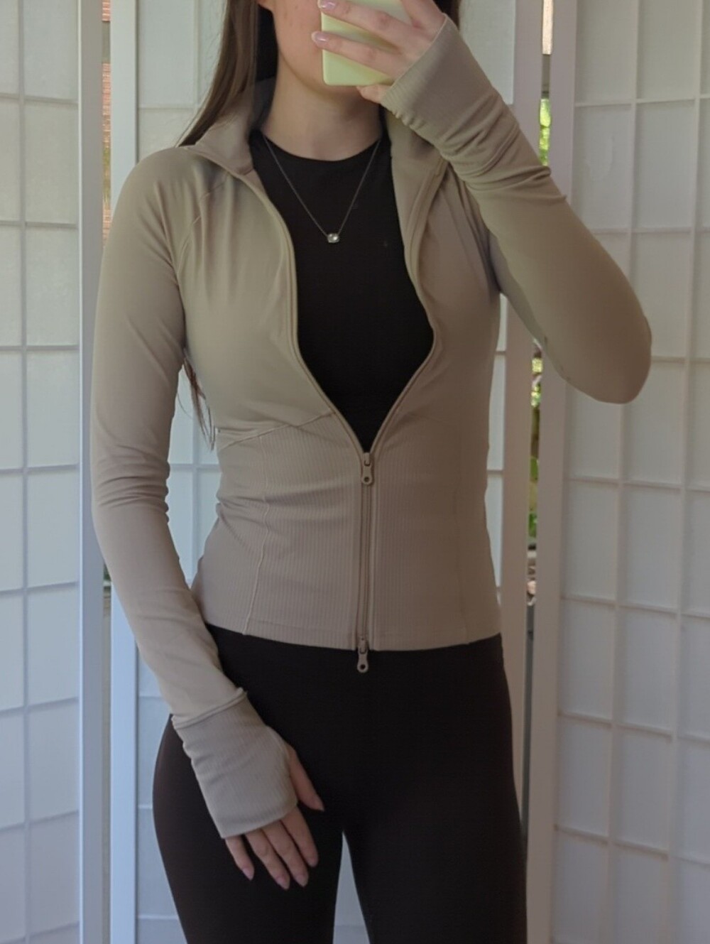 aerie Real Me Long Sleeve Mock Neck Full Zip Jacket